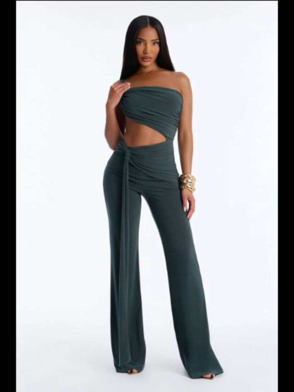 Women's One Shoulder Cutout Jumpsuit